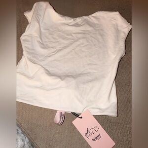 Oh Polly Soft Cream Crop Top